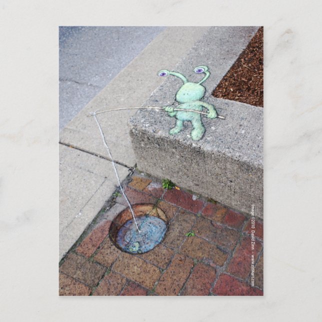 postal del sluggo de la pesca de bronce (Anverso)