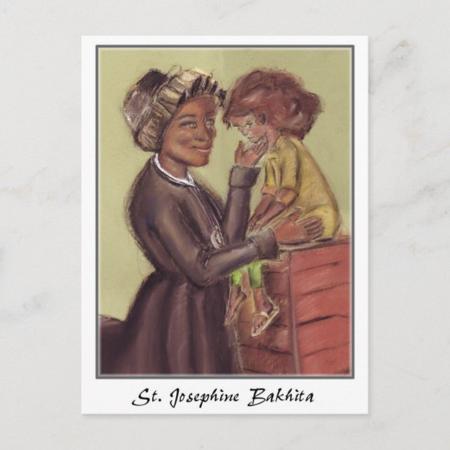 Postal del St Josephine Bakhita (Anverso)