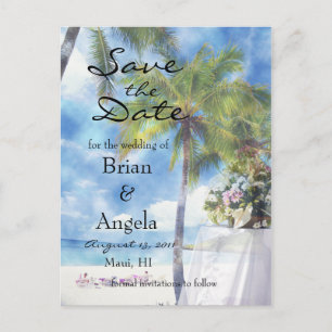 Postal del STD de la boda de playa