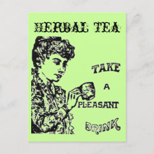 Postal del té herbal