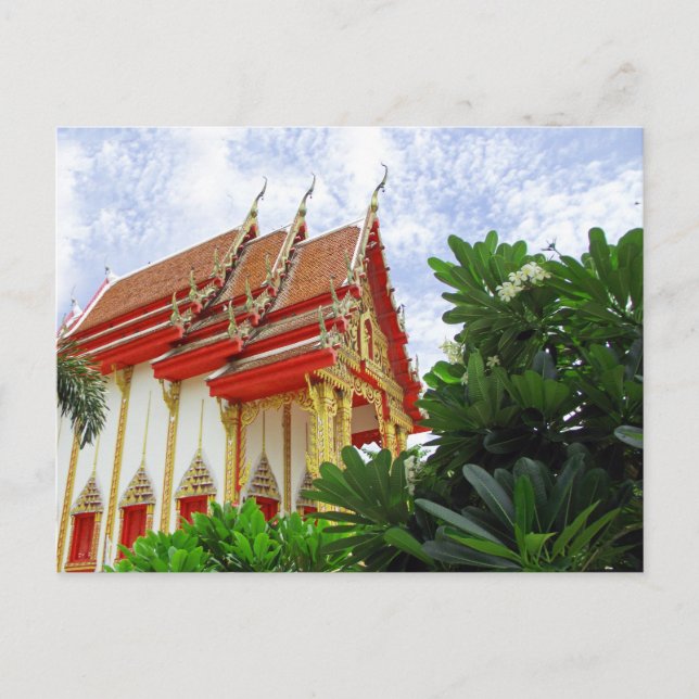 Postal del templo budista (Anverso)