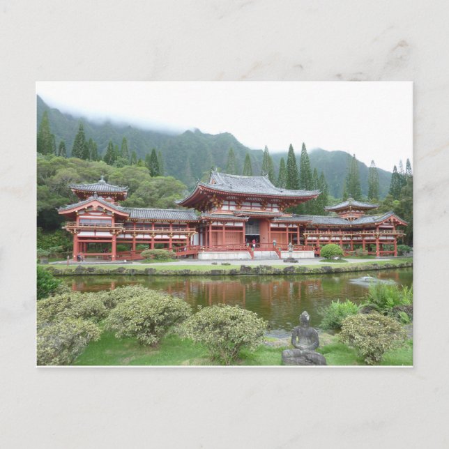 Postal del templo Byodo-In (Anverso)
