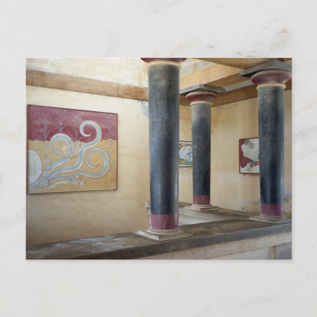 Postal del templo de Knossos (Anverso)