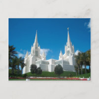Postal del Templo LDS de San Diego