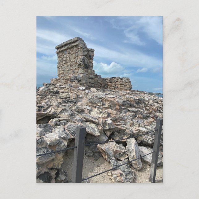 Postal del templo maya de Ixchel México (Anverso)