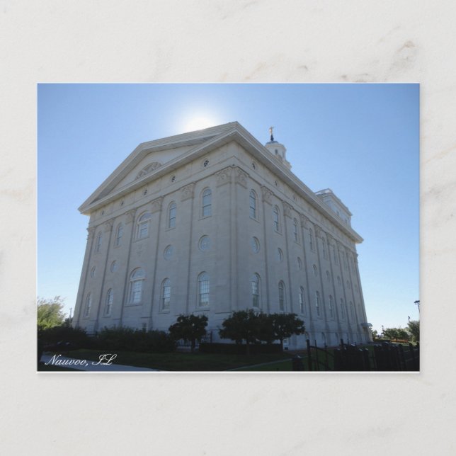 Postal del templo Nauvoo LDS (Anverso)