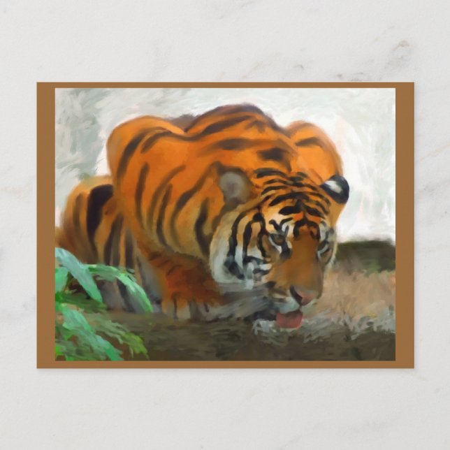 Postal del tigre de rebote (Anverso)