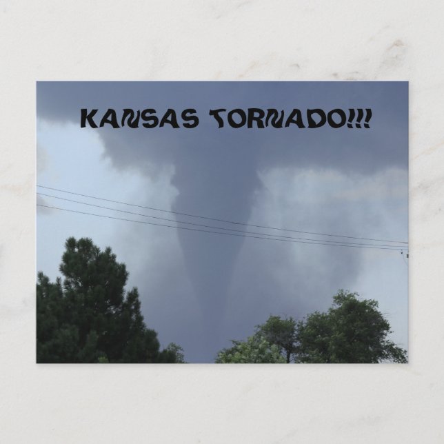 Postal del tornado de Kansas (Anverso)