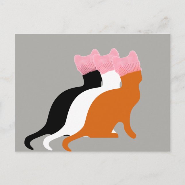 Postal del tote de las derechas del gatito de las (Anverso)