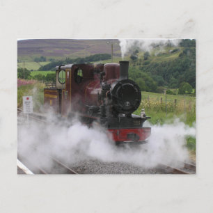 postal del tren de vapor