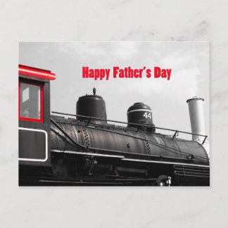 Postal del tren del Día del Padre Feliz