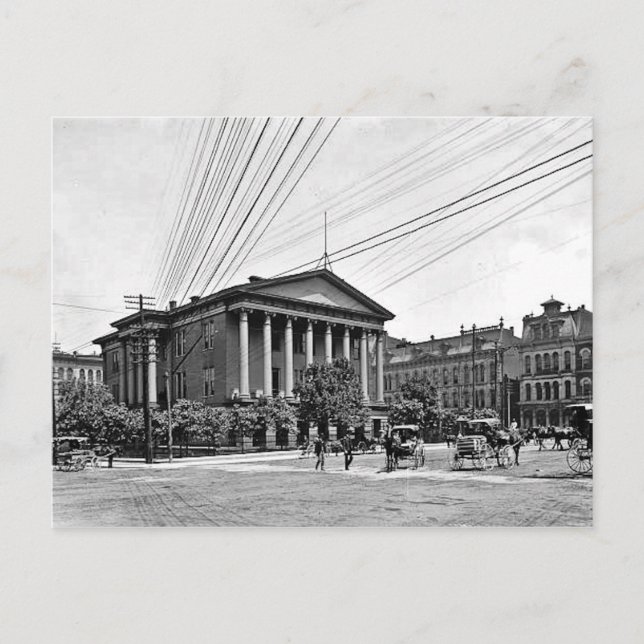 Postal del tribunal de Nashville Tennessee de 1900 (Anverso)