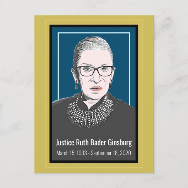Postal del Tribunal Supremo Ruth Bader Ginsburg (Anverso)