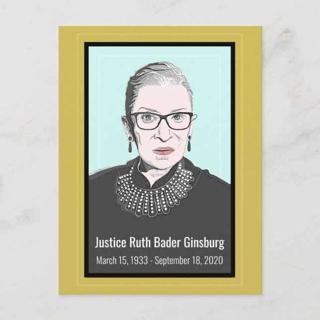 Postal del Tribunal Supremo Ruth Bader Ginsburg (Anverso)