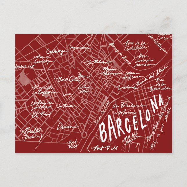 Postal del viaje del vintage de Barcelona España (Anverso)