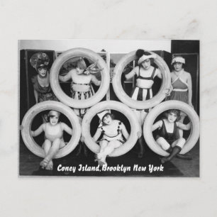 Postal del vintage de Coney Island