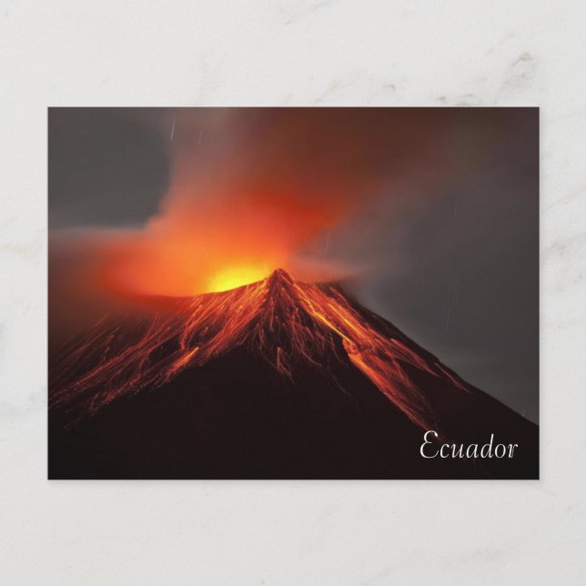 postal del volcán paisajístico ecuatoriano (Anverso)