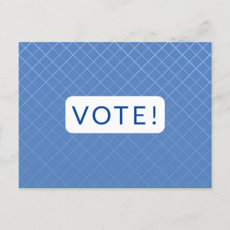Postal del voto - blanco sobre azul
