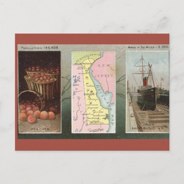 Postal Delaware Antiguo (Anverso)