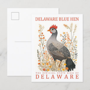 Postal Delaware Blue Hen Bird of Delaware USA Travel