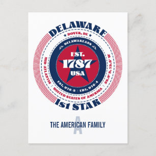 Postal Delaware, Dover, DE Patriótico Monograma