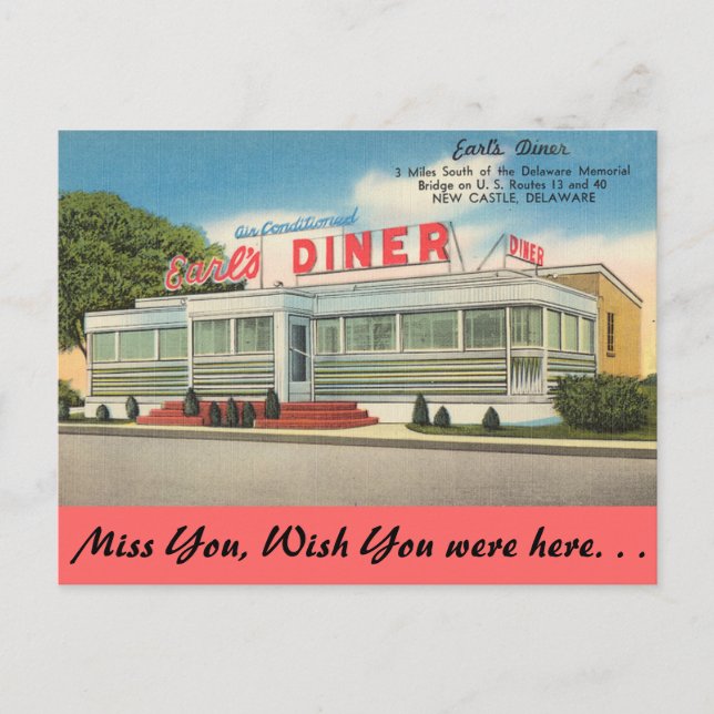 Postal Delaware, Earl's Diner (Anverso)