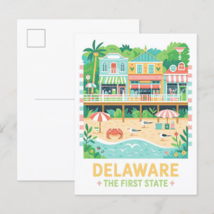 Postal Delaware el primer viaje de verano de Estados Unid