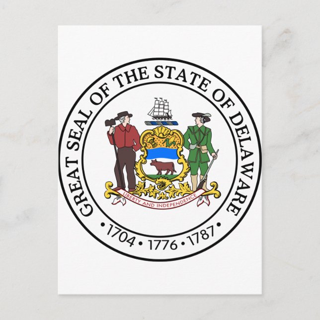 Postal Delaware, Estados Unidos (Anverso)