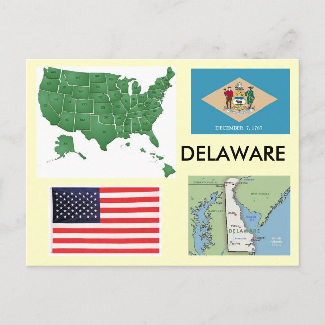 Postal Delaware, Estados Unidos (Anverso)