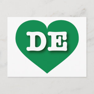 Postal Delaware Green Heart - Me encanta DE