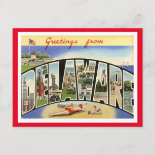 Postal Delaware Greetings Desde Estados Unidos