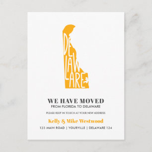 Postal DELAWARE Hemos movido la nueva dirección Nueva cas