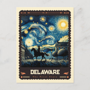 Postal Delaware Inspirado en Vincent Van Gogh