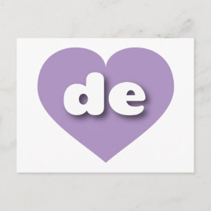Postal Delaware lavender heart - Amo de