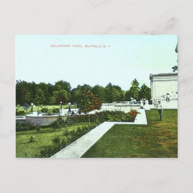 Postal Delaware Park, Buffalo 1910 Vintage (Anverso)