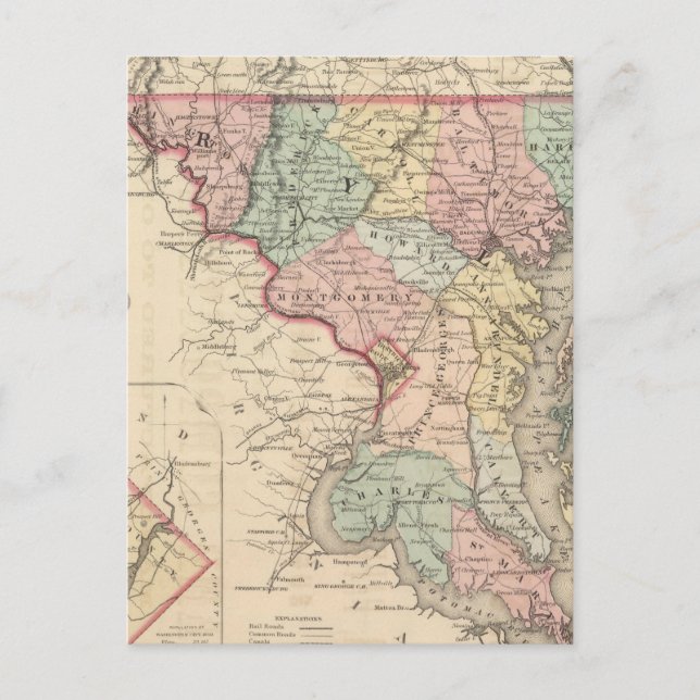 Postal Delaware y Maryland (Anverso)