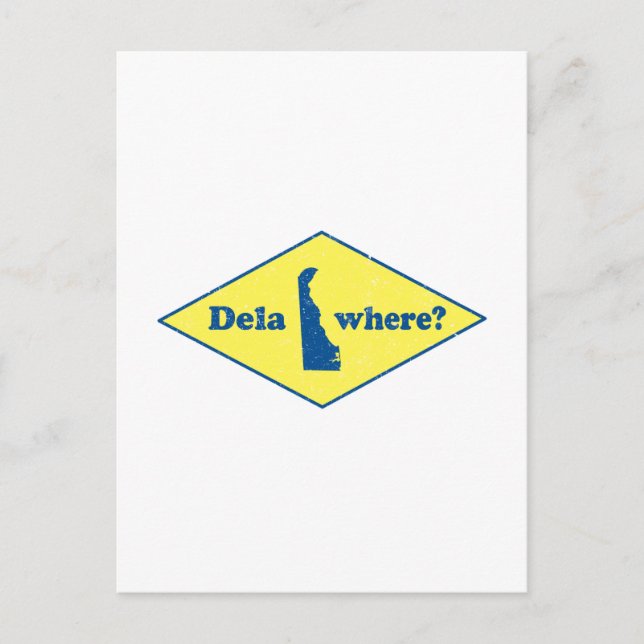 Postal ¿Delawhere? Vintage Delaware (Anverso)