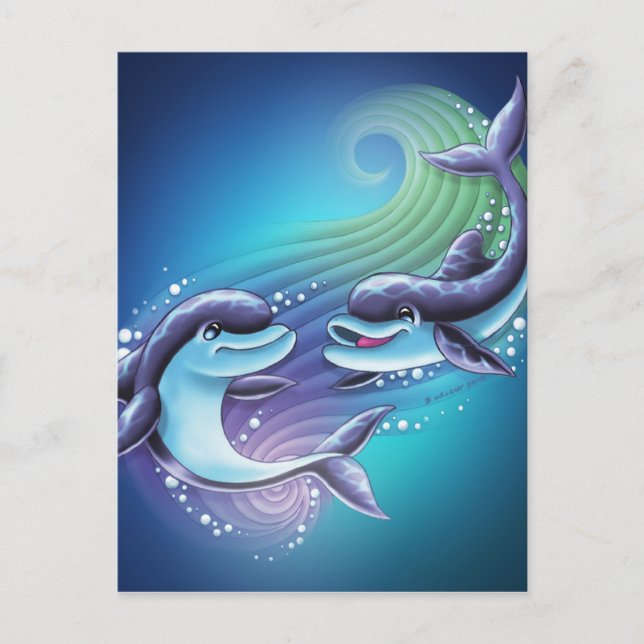 Postal delfín (Anverso)