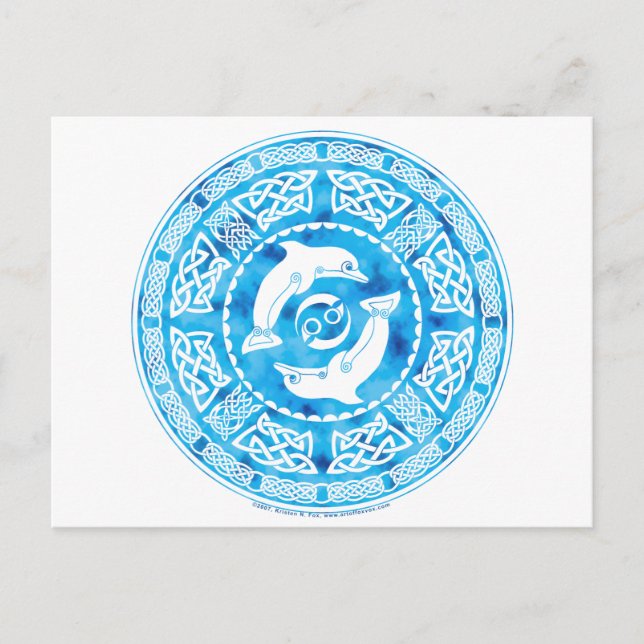 Postal Delfín celta (Anverso)