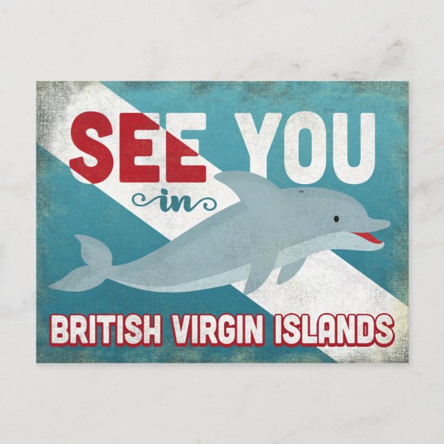 Postal Delfín de las Islas Vírgenes Británicas (Anverso)