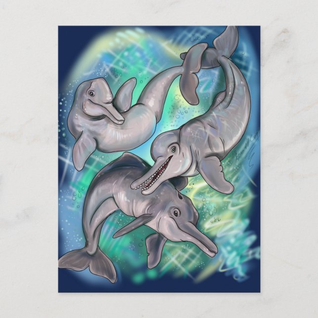 Postal Delfín del río Baiji ecos perdidos (Anverso)