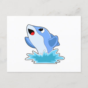 Postal Delfín en Agua