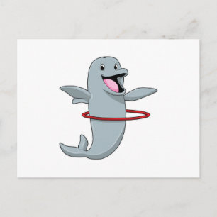 Postal Delfín en entrenamiento de resistencia con neumáti