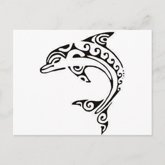 Postal Delfín maori (Anverso)
