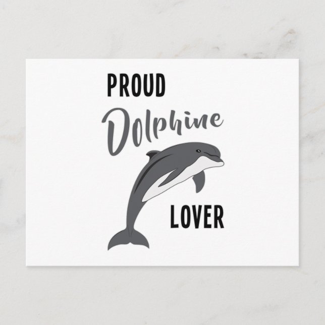Postal Delfín Mar Océano Delfines Animal Regalo Idea (Anverso)