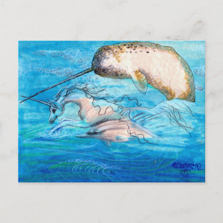 Postal Delfín, Narwhal y Unicornio