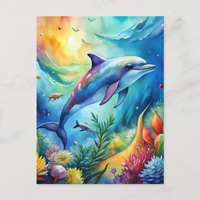 Postal Delfín Pintado (Anverso)