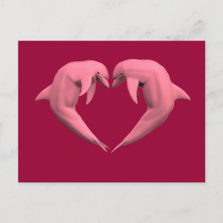 Postal Delfines rosados