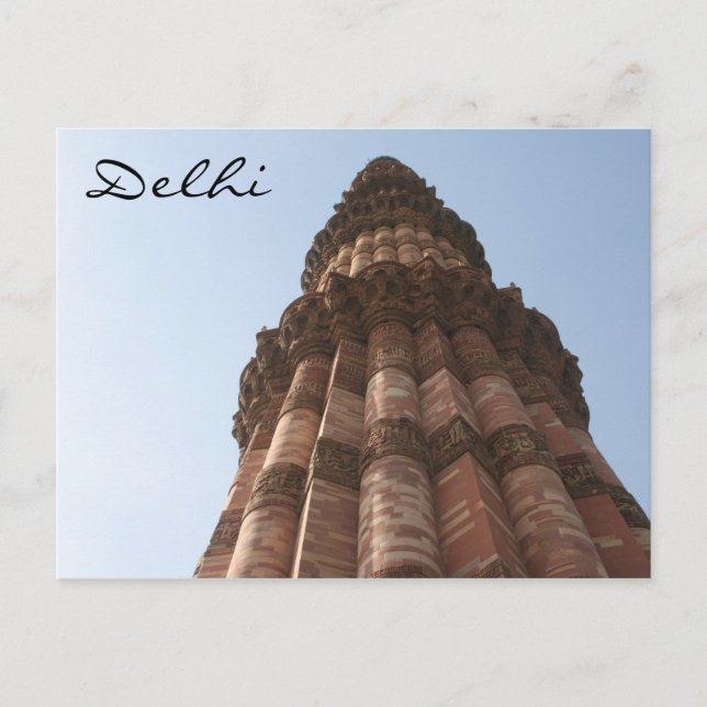 Postal delhi qutb minar (Anverso)