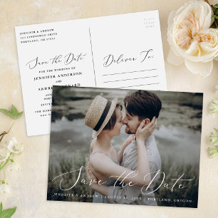 Postal Delicar Boda De Fotografía De Script Guardar La Fe